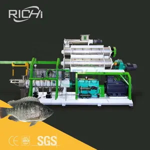 Richi Automatische Tilapia Drijvende Vis Feed Pellet Extruder Machine Te Koop