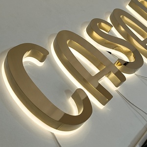 Letreros LED con Letras del Alfabeto, Letreros Luminosos de Acrílico para Decoración de Paredes de Parques, Publicidad Interior y Exterior, Letreros con Logotipo Empresarial Retroiluminados, Letreros con Letras 3D - Product Image 1