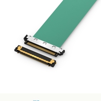Connecteur KEL USL20-20SS-030-CH série USL à pas de 0,4 mm pour câble micro-coaxial (plastique noir et cuivre)