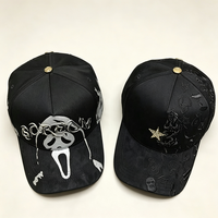 Casquette en daim de la série Metal X CT avec détails brodés et imprimés, chapeau de rue pour hommes, vente en gros