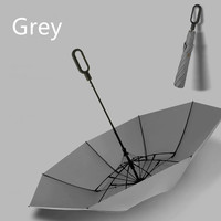 Parapluie d'affaires moderne à boucle, semi-automatique, pliable en deux, 8 baleines en alliage de haute qualité, en tissu pongé 210T, modèle tendance, vente chaude