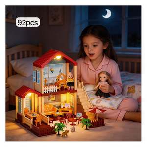 Mini Casa de Muñecas de Plástico PVC, Kit de Bricolaje con Muebles y Accesorios, Escena en Miniatura, Juguete Creativo de Regalo - Product Image 5