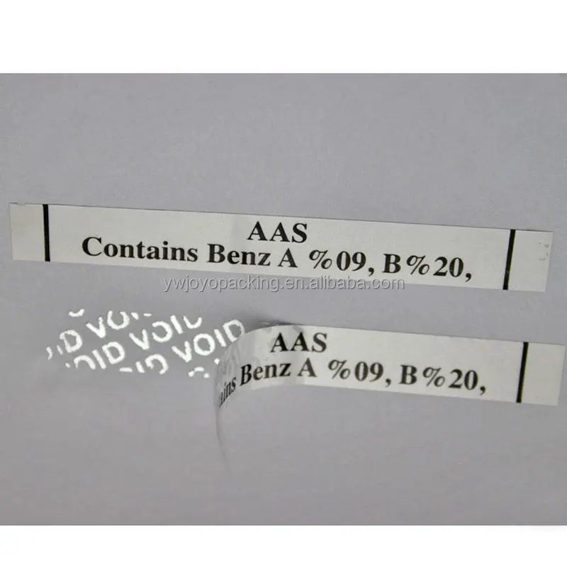 Custom Printing Self Adhesive Security Anti Fake Lids Bottle Carton Bag Box Mobile Secure Seals Packing Shipping Label Sticker