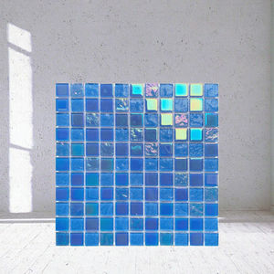 Autocollant en verre noir moderne TCE Mosaic, design parquet carré, 300x300mm, épaisseur 6mm, modèle TCET211, application pour les pièces, villas - Product Image 3