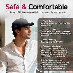 Casque de luminothérapie LED portable <span class=keywords><strong>Eyco</strong></span>, best-seller, rouge et infrarouge proche, pour thérapie par la lumière rouge - Product Image 5