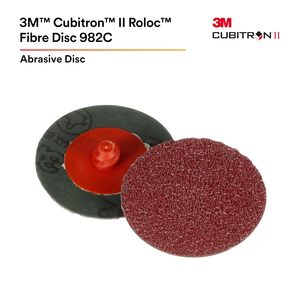 แผ่นใยขัด Cubitron II Roloc รุ่น 982C ขนาด 2 นิ้ว สีแดง เม็ดหยาบ สำหรับเครื่องเจียรไฟฟ้า เครื่องเจียรแบบตั้งโต๊ะ และเครื่องเจียรแบบด้ามจับ - Product Image 2