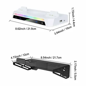 <span class=keywords><strong>Soporte</strong></span> de pared para <span class=keywords><strong>Playstation</strong></span> 5/PS5 Slim/Pro edición con disco/digital, admite carga dual para 2 controles - Product Image 4
