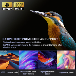 Rigal Rd-890 commande en gros rétro maison Oem projecteur Led 4K Hd Android <span class=keywords><strong>rétroprojecteur</strong></span> de salle de classe pour chambre - Product Image 3