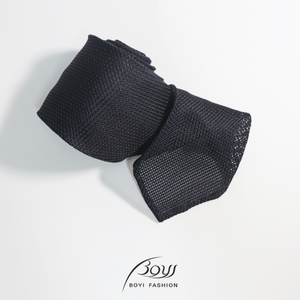 <span class=keywords><strong>Cravate</strong></span> 100% <span class=keywords><strong>Soie</strong></span> <span class=keywords><strong>Grenadine</strong></span> Garza Fina Tissage Luxe 7 Plis Finition Faite à la Main Bleu Marine Foncé pour Occasions Formelles Hommes - Product Image 1