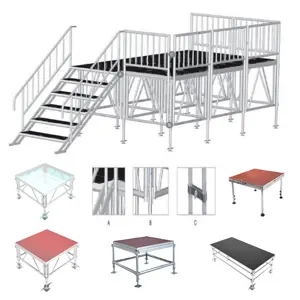 Aluminum &Plywood Stage Platform With Guardrail For Large-scale Outdoor Concert