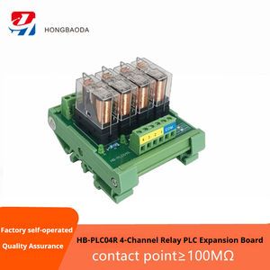 HB-PLC04R Modul Relai PLC 4 Saluran DC24V 5A DIN Rail Modul Kontrol Beban Industri Elektromekanis Tertutup Tahan Lonjakan Daya Tinggi - Product Image 1