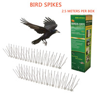 Offre Spéciale répulsif à oiseaux en métal pointes d'oiseaux en acier inoxydable pointes anti-oiseaux pointes anti pigeons pointes de clôture anti-montée