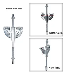 Collection d'accessoires pour batterie : Patins <span class=keywords><strong>de</strong></span> batterie universels en métal et caoutchouc pour caisse claire, bras <span class=keywords><strong>de</strong></span> batterie, patins <span class=keywords><strong>de</strong></span> cymbales, support mural pour batterie <span class=keywords><strong>de</strong></span> sol, crochet pour batterie <span class=keywords><strong>de</strong></span> <span class=keywords><strong>pied</strong></span> - Product Image 6