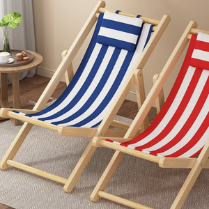Silla <span class=keywords><strong>Luna</strong></span> Multicolor Rojo Azul Verde Rosa Cómoda Plegable Ajustable de Bambú y Madera de Haya para Playa, Aire Libre y Camping - Product Image 4