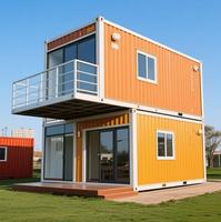Villa préfabriquée en acier léger au design minimaliste, imperméable, résistante au feu, installation facile, maison préfabriquée moderne, maison conteneur