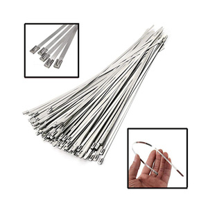 رباط كابلات من الفولاذ المقاوم للصدأ <span class=keywords><strong>304</strong></span> بقطر 4.6 مم، رباط معدني للاستخدام الخارجي، رباط كابلات للجسور البحرية، مقاوم للتآكل وذاتي القفل - Product Image 5