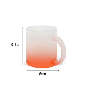 Topjlh Sublimación, Vaso de <span class=keywords><strong>Cerveza</strong></span> de Vidrio Esmerilado de 11 oz, Sublimado en Color Degradado, Logotipo Personalizado Impreso, Vaso de <span class=keywords><strong>Cerveza</strong></span> Mate Esmerilado - Product Image 2
