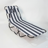 Chaise longue de plage pliable en acier réglable et portable de luxe pour la pêche et le camping en plein air