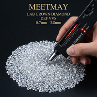 MEETMAY Premium Küçük Boy Gevşek Laboratuvarda Yetiştirilmiş Elmaslar Takı Aksesuarları CVD HPHT DEF VS VVS Beyaz Hızlı Kargo Bol Stok