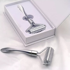New Design Metal Derma Roller Skin Lifting Facial <b>Massage</b> Beauty Bar Anti Aging Face Roller - Product Image 5