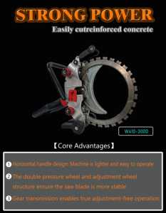 Sierra Eléctrica para Muros de Hormigón de Alta Eficiencia y Durabilidad con 8800W de Potencia y 30cm de Profundidad de Corte, Larga Vida Útil - Product Image 3