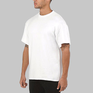 Camiseta Blanca de Alta Calidad al por Mayor, Camiseta Personalizada con Cuello Redondo y Hombros Caídos, Fabricantes de Camisetas Cuadradas 100% Algodón para Hombre - Product Image 4