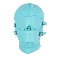 Masque en cuir BDSM fétichiste avec bouche noire pour fêtes, jeux de rôle et jouets sexuels pour couples