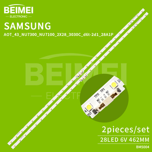 Samsung 43 Inch <span class=keywords><strong>Aot</strong></span> 43 Nu7100f 2x28 3030c retroilluminazione a Led per UE43NU7100U UE43NU7120U 2 pezzi/set - Product Image 2