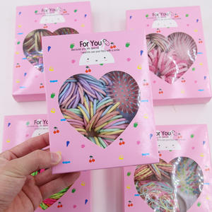 Ensemble de barrettes et peignes pour cheveux pour bébés et enfants, ensemble de barrettes et pinces latérales, accessoires pour cheveux, corde à cheveux pour filles, boîte cadeau - Product Image 5