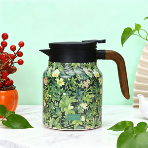 Termos kopi gaya Tiongkok, termos kopi terisolasi 1L, ketel vakum dinding ganda, hadiah bisnis - Product Image 2