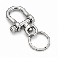 Œillet pivotant en U en acier inoxydable 304 sur mesure, avec broche filetée, finition polie et brossée, plaqué or, pour accessoires de sacs OEM