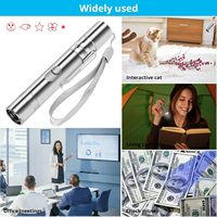 Pointeur laser pour chien 3-en-1 multi-angles, rechargeable par USB, en acier inoxydable écologique, avec LED, pour l'entraînement interactif en intérieur et en extérieur