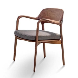 <span class=keywords><strong>Chaise</strong></span> de négociation et de salle à manger de <span class=keywords><strong>style</strong></span> <span class=keywords><strong>nordique</strong></span> pour hôtel, avec assise et accoudoirs rembourrés en lin, en bois massif de frêne blanc, design soigné - Product Image 2