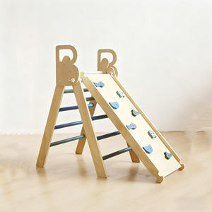 Prix usine WIDEWAY Montessori pliable forme animale toboggan combinaison Toywood intérieur 4-6Y escalade jouets - Product Image 4