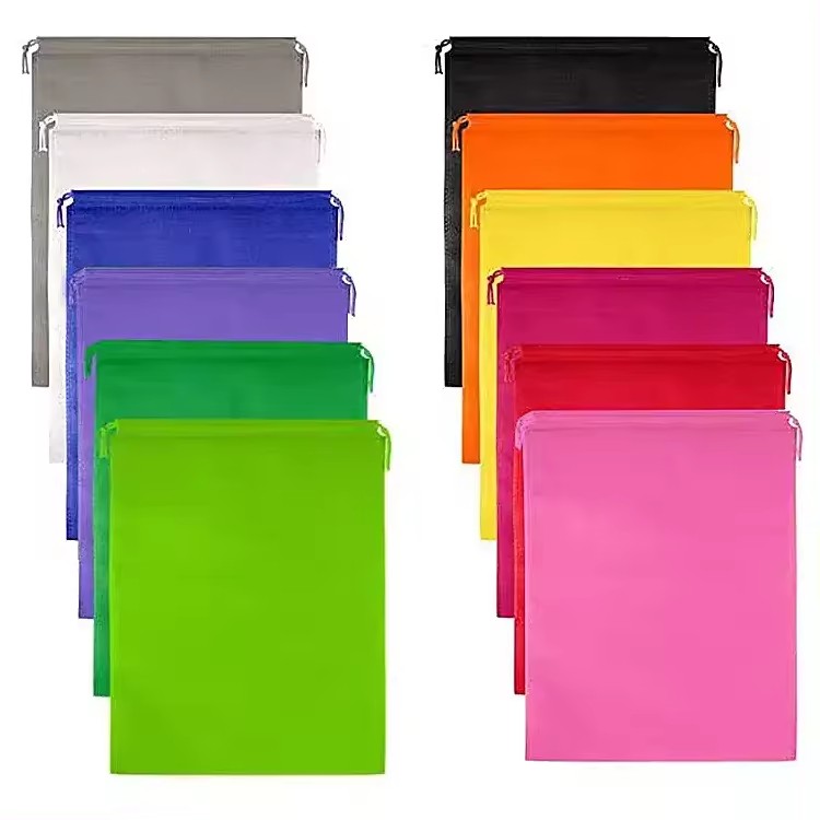 Custom logo printed waterproof 210d polyester drawstring bag