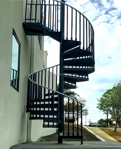 Escalera de Caracol de Hierro Forjado, Estilo Victoriano, Giratoria, Sólida, para Decoración de Construcción Residencial - Product Image 2