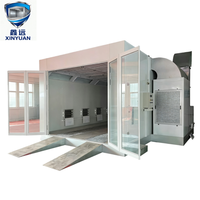 Cabine de peinture automobile professionnelle avancée pour véhicules industriels, avec chauffage électrique LED 18KW et contrôle de température