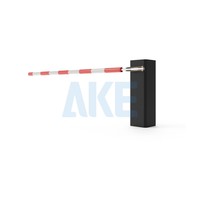 Barrière de circulation pliante AKE IP54 4m en alliage d'aluminium avec bras lumineux, moteur sans balais, RS485 TCP/IP 4G pour contrôle d'accès communautaire