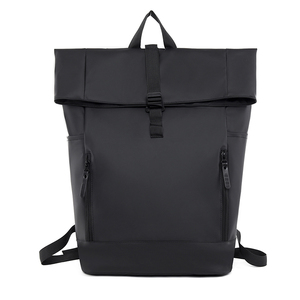 Hot Selling Unisex Polyester <strong>Backpack</strong> Letter Pattern Design <strong>Roll</strong> Top with Big Capacity Waterproof Casual Zipper Closure - Product Image 1