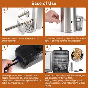 Máy tạo khói lạnh bán chạy, dùng cho ngoài trời, nướng thịt, chứa mùn cưa, viên nén gỗ, chuyên dụng - Product Image 5