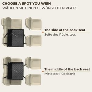 Asiento reforzado <span class=keywords><strong>para</strong></span> <span class=keywords><strong>perros</strong></span> con 4 correas de <span class=keywords><strong>sujeción</strong></span>, asiento de coche impermeable <span class=keywords><strong>para</strong></span> mascotas <span class=keywords><strong>para</strong></span> el asiento trasero del coche (tamaño L, negro) - Product Image 6
