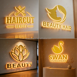 Enseigne 3D à haute luminosité, enseigne en métal vintage, enseigne en lettres en acier inoxydable, enseigne personnalisée avec logo, enseigne lumineuse pour agence immobilière - Product Image 4