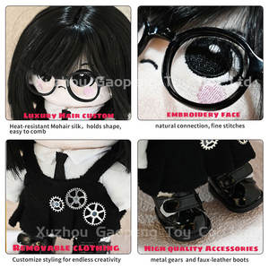 Poupée en peluche <span class=keywords><strong>de</strong></span> personnage en <span class=keywords><strong>mohair</strong></span> <span class=keywords><strong>de</strong></span> haute qualité avec coton biologique, poupée d'idole Kpop, peluche personnalisée <span class=keywords><strong>de</strong></span> 20 cm - Product Image 3