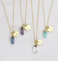 Zooying - Personalized Crystal Pendant, Raw Birthstones
