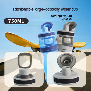 Bouteille <span class=keywords><strong>de</strong></span> sport et <span class=keywords><strong>de</strong></span> loisirs portable 750 ml pour adultes et étudiants, avec impression haute fidélité des couleurs, pour boisson directe, idéale pour l'extérieur - Product Image 3