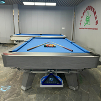 Table de billard professionnelle de haute qualité, style américain, 9 pieds, en bois massif, avec plateau en marbre noir, très vendue