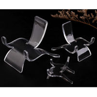 Présentoir Portable en forme de coeur acrylique Transparent petits ornements support pour cristal Mine Standard minerai pierre brute pendentif