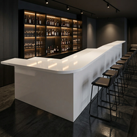 Comptoir de Bar à vin moderne, table en pierre, Surface solide, pour Buffet, exportation