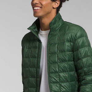 Chaqueta acolchada impermeable con cremallera suelta Unisex de lona recubierta totalmente personalizada con logotipo frontal OEM Service Spring - Product Image 4