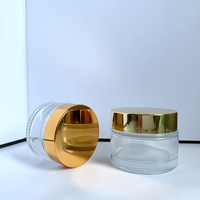 Pot en verre cosmétique vide de 30g, 50g, 100g, pots ronds pour crème, emballage pour lotion, récipient cosmétique